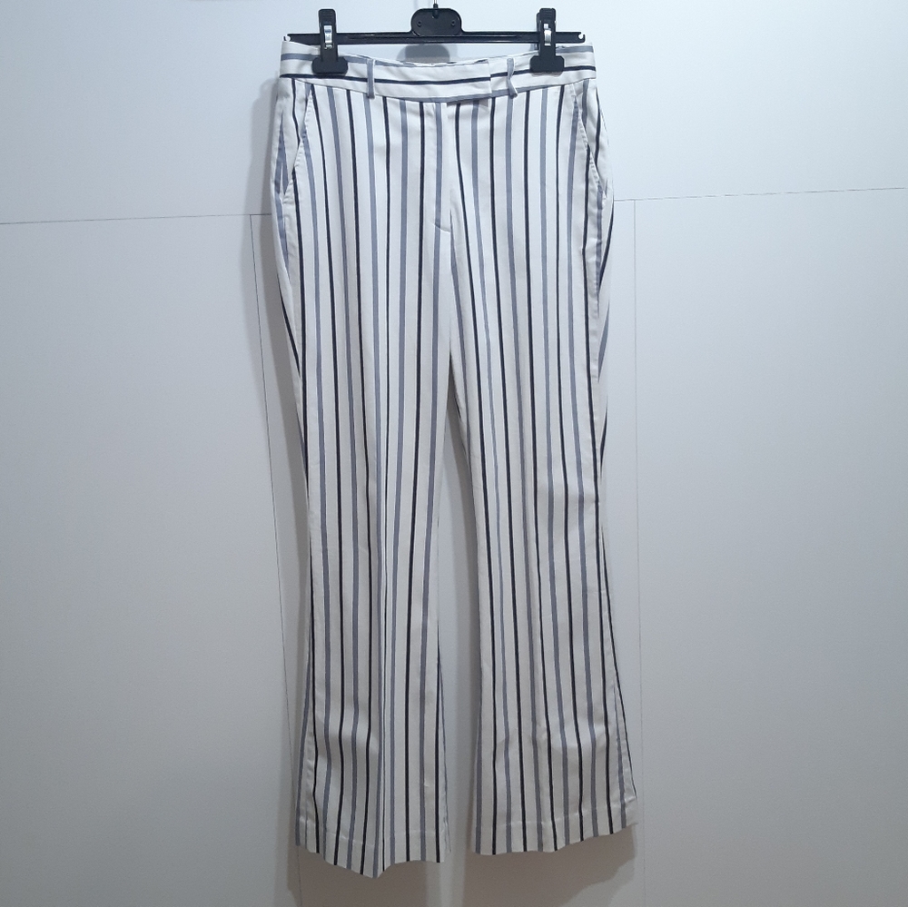 Caroll striped pants white gray blue size 38